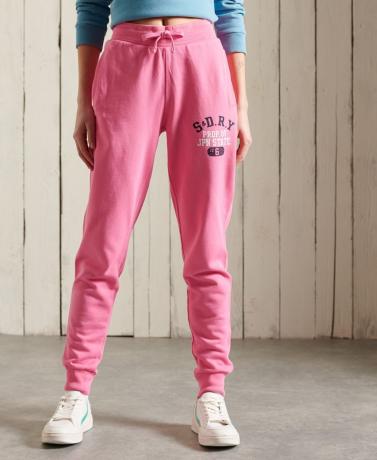 Pantaloni da jogging rosa Superdry