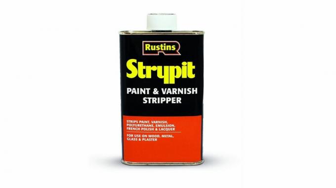 कवरेज के लिए सर्वश्रेष्ठ पेंट स्ट्रिपर: रस्टिन्स 500 मिली स्ट्रिपपिट पेंट और वार्निश स्ट्रिपर
