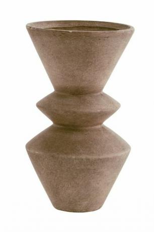 vaso scultoreo marrone rustico 