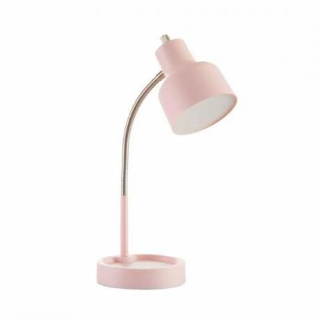 Růžová stolní lampa