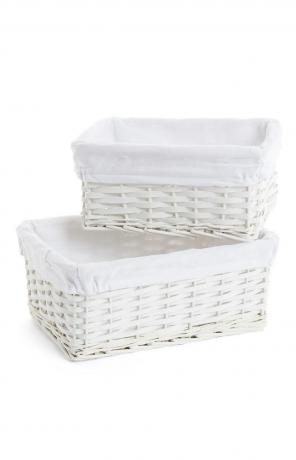 Белые плетеные корзины для хранения Primark Home