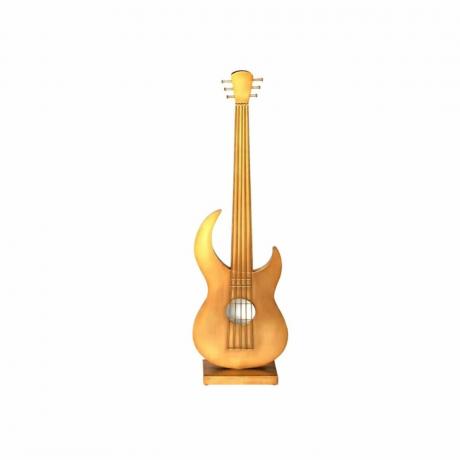 एक सोने की गिटार की मूर्ति