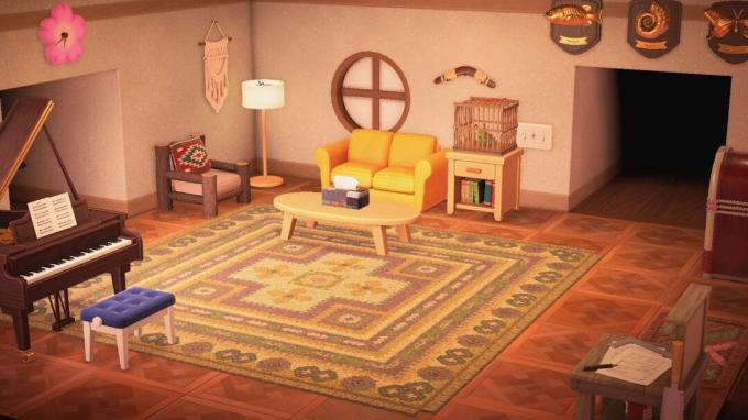Animal Crossing oturma odası dekoru