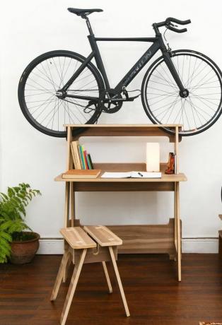 bureau de vélo avec table à abattant