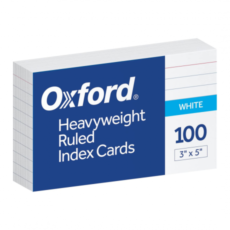 100 इंडेक्स कार्ड का एक पैकेट