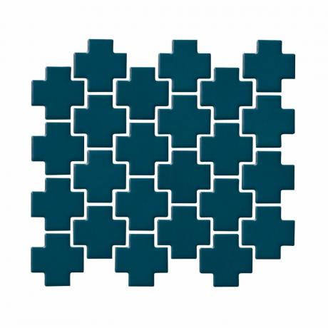 Хрест форма дизайну сині плитки