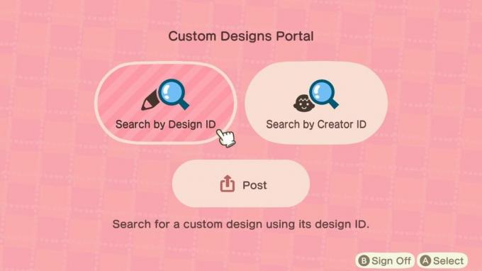 Animal Crossing: New Horizons Share utilizando el portal de diseños personalizados