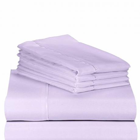 Un set di lenzuola viola
