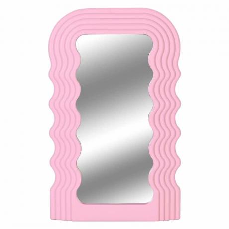 Specchio con bordi rosa