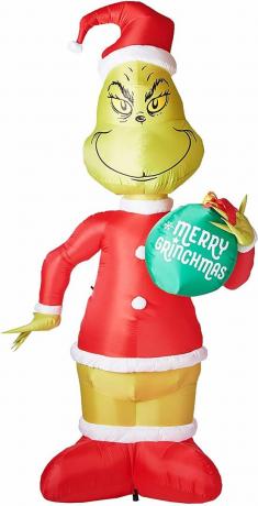 Gemmy 11 Ft Grinch med Ornament Airblown Lighted Christmas Yard Uppblåsbara Outdoor Holiday Disaplay