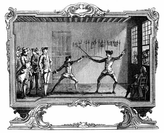 Викторијанска илустрација мачевања