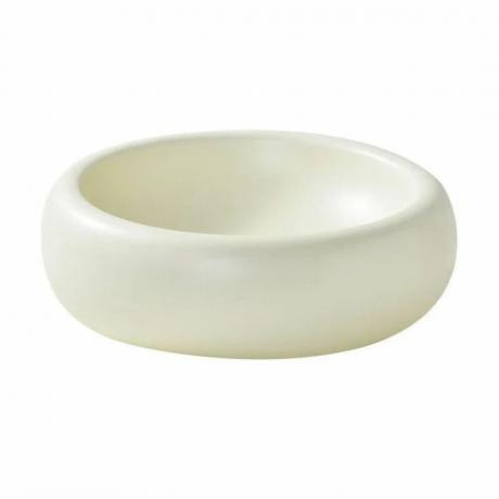 Tigela de cerâmica grossa branca