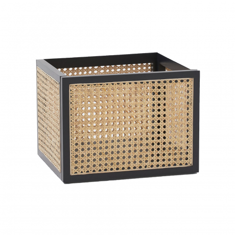 Дерев'яний чорний кошик для зберігання з ротанга від H&M Home