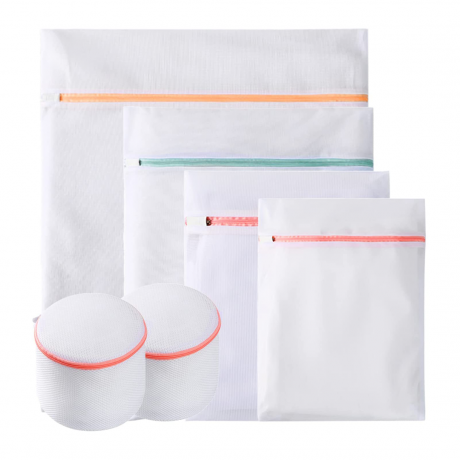 Комплект от 6 мрежести торбички за пране в различни форми и размери
