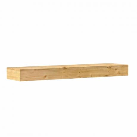 Una mensola galleggiante rettangolare in legno