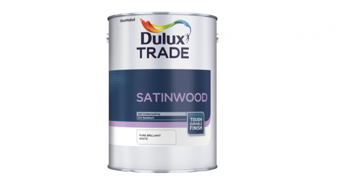 DULUX TRADE 인테리어 퓨어 브릴리언트 화이트 새틴우드 목재 및 금속 페인트