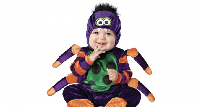 Costum de Halloween Amazon pentru bebeluși păianjen mic