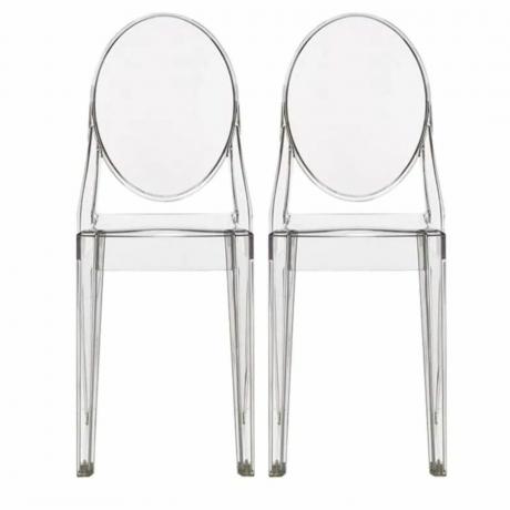 Прозрачни акрилни трапезни столове от Overstock