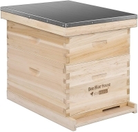 VIVOHOME 나무 20 프레임 금속 지붕이 있는 Langstroth Honey Bee Hive 상자 | 현재 $139.99