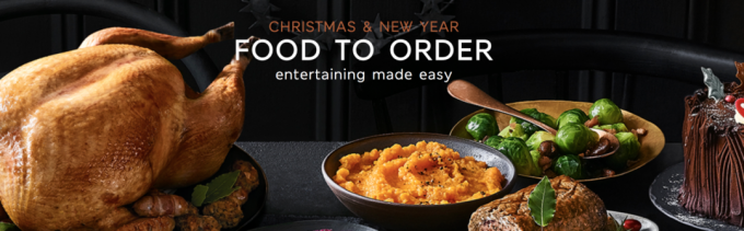 M&S Ziemassvētku ēdiena reklāmkarogs