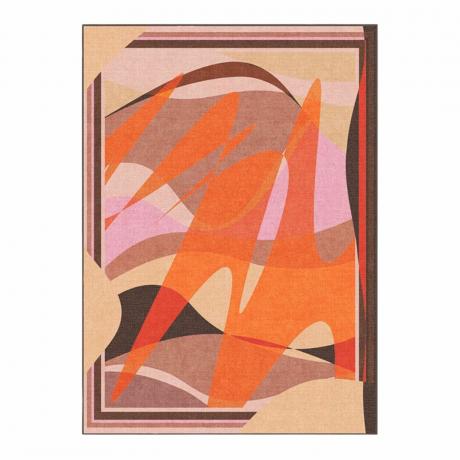 Оранжево-розовый многоцветный коврик от Ruggable